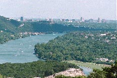 Downtown Austin from the west hills