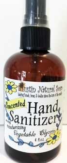 Unscented Moisturizing Hand Sanitizer Spray 4oz.